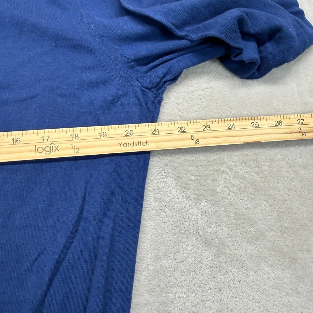 Banana Republic Sweater‎ Mens Large Blue Slim Silk Cashmere Blend V-Neck Preppy